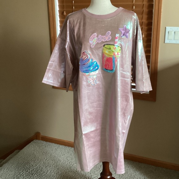 NWT ODDY Iridescent Sequin Detail Dress - Picture 1 of 5